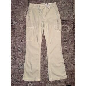 NWT American Eagle Outfitters Classic‎ Bootcut Cargo Pants Cream Size 2 Stretch